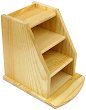 Дървен органайзер New Art - Стълби - 13.5 / 13.5 / 10.5 cm - 