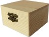 Дървена кутия със закопчалка New Art - 8 / 8 / 4.5 cm - 