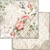 Хартия за скрапбукинг Stamperia - Цветя и птици - 30.5 x 30.5 cm от колекцията House of Roses - 