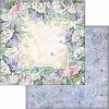 Хартия за скрапбукинг Stamperia - Рамка от цветя - 30.5 x 30.5 cm от колекцията Hortensia - 