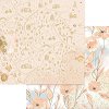 Хартия за скрапбукинг - Акварелни цветя - Размери 30.5 x 30.5 cm - 