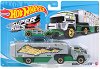 Метално камионче и количка Mattel - Super Rigs Bank Roller - От серията Hot Wheels - 