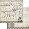 Хартия за скрапбукинг Stamperia - Ръкописен почерк - 30.5 x 30.5 cm от колекцията Calligraphy - 