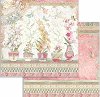 Хартия за скрапбукинг Stamperia - Вази с цветя - 30.5 x 30.5 cm от колекцията Orchids and Cats - 