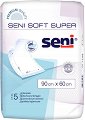 Seni Soft Super 90 x 60 cm - Подложки за еднократна употреба - 5 броя - 