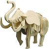 Слон - Дървен 3D пъзел - 