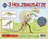 Скелети на динозаври - 3 дървени 3D пъзела от 42, 29 и 38 - 
