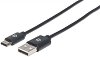 Кабел USB 2.0 Type-A male към USB Type-C male Manhattan - 2 m - 