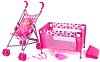 Бебе Роузи - Детски комплект за игра с количка, легло и аксесоари - 