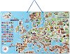Магнитна карта Woodyland - Европа 3 в 1 - 