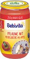Bebivita - Био пюре от ябълки, сливи и боровинки - Бурканче от 250 g за бебета над 5 месеца - 