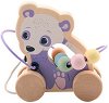 Панда с лабиринт - Детска дървена играчка за дърпане - 