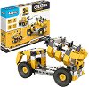 Детски конструктор Engino - Строителни машини 3 в 1 - От серията Creative Builder - играчка