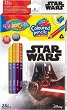 Двустранни цветни моливи Colorino Kids - 12 броя в 24 цвята и острилка на тема "Междузвездни войни" - 