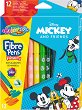 Флумастери Colorino Kids - 12 цвята на тема Мики Маус и приятели - 
