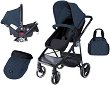 Бебешка количка 2 в 1 Kikka Boo Gianni - С трансформираща се седалка, кош за кола, покривало за крачета и чанта - 