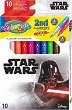 Двустранни флумастери Colorino Kids - 10 цвята на тема Star Wars - 