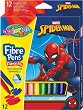 Флумастери Colorino Kids - 12 цвята на тема Спайдърмен - 