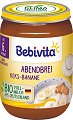 Bebivita - Био млечна каша с бисквити и банани - Бурканче от 190 g за бебета над 6 месеца - 