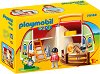 Детски конструктор - Playmobil Преносима ферма - От серията "1.2.3" - 