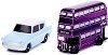 Метални колички Jada Toys 1959 Ford Anglia and The Knight Bus - С мащаб 1:65 от серията Хари Потър - играчка