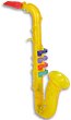 Саксофон със стикери - Детски музикален инструмент от серията "Самолети" - 