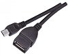Кабел USB 2.0 OTG Type-A female към USB micro Type-B Emos - 15 cm - 