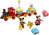 LEGO: Duplo - Влак за рождения ден на Мини и Мики Маус - Детски конструктор - 