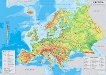 Стенна природногеографска карта на Европа - карта