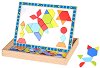 Двустранна магнитна дъска - Цветове и форми - Детски образователен комплект за игра с аксесоари - 