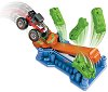 Писта с изстрелвачка Mattel - Чудовищен камион - В комплект с аксесоари от серията Hot Wheels - 