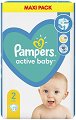 Пелени Pampers Active Baby 2 - 72 и 76 броя, за бебета 4-8 kg - 