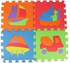 Превозни средства - Детски пъзел-килим от 10 меки части - пъзел