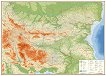 България - общогеографска карта - Стенна карта - М 1:600 000 - 
