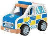Дървена количка Bigjigs Toys - Полиция - 