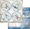 Хартия за скрапбукинг Stamperia - Морски кръгове - 30.5 x 30.5 cm от колекцията Sea Dreams - 