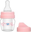 Стъклено стандартно бебешко шише за хранене - Mini 30 ml - 