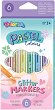 Флумастери Colorino Kids - 6 цвята с брокатен ефект от серията Pastel - 