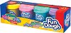Пластилин с брокат Colorino Kids Fun Dough - 4 цвята - 
