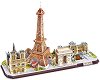 Забележителностите на Париж - Светещи 3D пъзели от 115 картонени части - пъзел