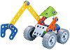 Детски конструктор - Багер с щипка - Комплект от 74 елемента от серията "Build and Play" - 