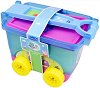 Детски комплект за оцветяване - Пепа Пиг - Творчески комплект с аксесоари в количка - 