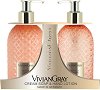 Подаръчен комплект Vivian Gray Neroli & Amber - Течен сапун и лосион за ръце от серията Gemstone - 