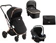 Бебешка количка 3 в 1 Kikka Boo Angele - С кош за новородено, лятна седалка, кош за кола, чанта и аксесоари - 