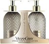 Подаръчен комплект Vivian Gray Ylang & Vanilla - Течен сапун и лосион за ръце от серията Gemstone - 