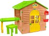 Детска сглобяема къща с маса и столче Mochtoys - С размери 125 / 120.5 / 122 cm - 