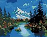 Рисуване по номера с акрилни бои - Планински пейзаж