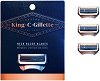 King C. Gillette Neck Razor Blades - Резервни ножчета за самобръсначка от серията King C., 3 броя - 