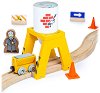Силоз за цимент Bigjigs Toys - Дървен комплект за игра от серията Rail - 