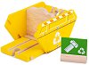 Дървен контейнер за рециклиране Bigjigs Toys - От серията Rails - 